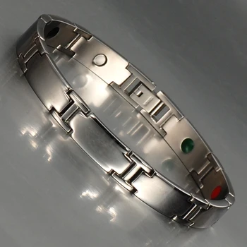 Wollet Šperky z Nerezové Oceli Magnetický Náramek Náramek pro Ženy Léčivou Energii Hojení Germanium Turmalín Negativní Ion
