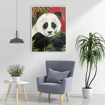 Panda DIY 5D Diamond Malování Cross Stitch Plný Kolo Pryskyřice Mozaika Zvířat Diamond Výšivka Kamínky, Umění, Handmade Dárek