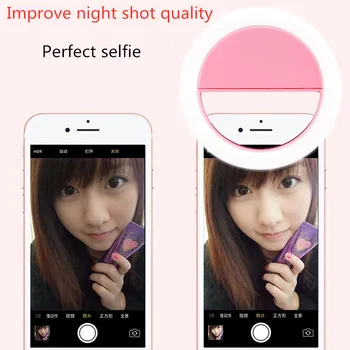 Ring Flash Selfie Klip Aro De Luz Univerzální Mobilní Telefon Led Kroužek Svítilny pro Iphone Samsung 36 Led Lampka Udělat Selfie Led Blesk