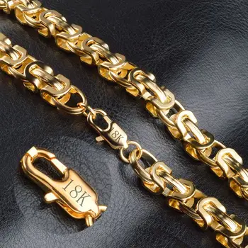 20-palcový N925 sterling Silver barva žlutá náhrdelník 1 kus / propagace! pánské šperky vysoce módní pánské módní