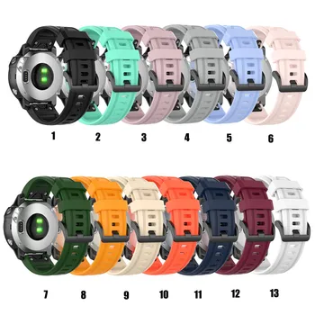 26 22 20 mm Watchband Pro Garmin Fenix 6 6s 6 X Pro 5 5X Plus Silikonové Kapela Fenix6 Fenix5 Hodinky rychloupínací Easyfit Poutko na Zápěstí
