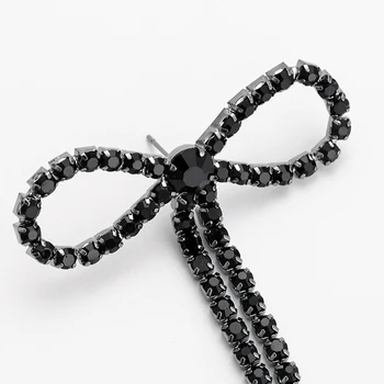 Luk Černá Bílá Barva Drahokamu Dlouhý Řetěz Houpat Náušnice Multi Layer Bohémský Módní Kolekce Náušnice Dámské Šperky