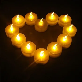 12KS Mini LED svíčka Vysoce Kvalitní malé blikající svíčky Pro Svatby, Narozeniny, Halloween Vánocmi