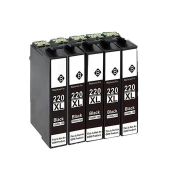 5 Black Pack Epson 220xl T220 inkoustová Kompatibilní cartridge pro Epson WorkForce WF-2630 WF-2650 WF-2660 XP-320 XP-420 Tiskárny Inkoustové