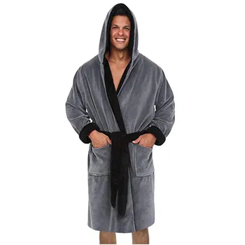 2020 Pánské Zimní Teplé Župany Silný Prodloužený Plyšový Šálový Župan Kimono Domácí Oblečení Dlouhý Rukáv Plášť Kabát oblečení na Spaní