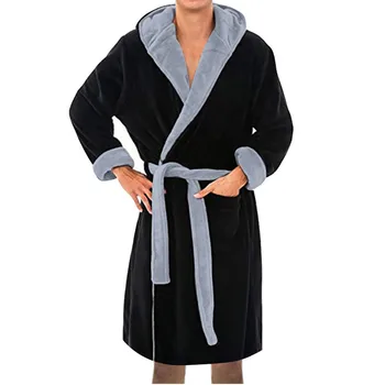 2020 Pánské Zimní Teplé Župany Silný Prodloužený Plyšový Šálový Župan Kimono Domácí Oblečení Dlouhý Rukáv Plášť Kabát oblečení na Spaní