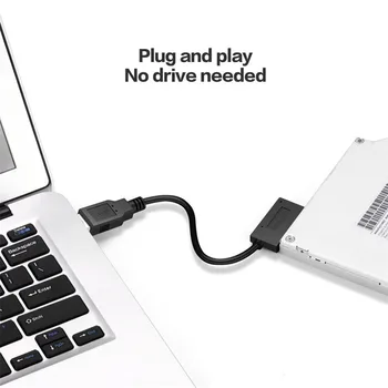 35CM USB 2.0 Mini Sata II 7+6 13Pin Adaptér SATA Na USB 2.0 Převodník Kabel Pro Notebook Optical Drive Line Pro HDD Disk