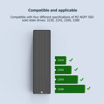 ORICO M2PV-C3 10Gbps 5Gbps M. 2 NVME SSD Skříň Typu C USB3.1 10 gbps Externí Box Pouzdro Solid State Drive Mobile Případě HDD Případě