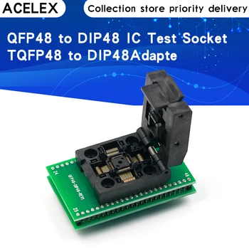 QFP48 na DIP48 IC Testovací Zásuvka 0,5 mm Picth /LQFP48 na DIP48 Programovací Adaptér / TQFP48 na DIP48Adapter
