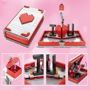 Formy King Mini Blok 520 Den LÁSKY Stavební Cihly pro milence manželka Dárky Přítelkyně Dárek valentine Fun Hračky juguetes princezna