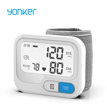 Yonker Tonometru Automatické Náramkové Digitální Monitor Krevního Tlaku Digitální lcd Sphgmomanometer Srdeční Frekvence Puls Metr BP Monitor