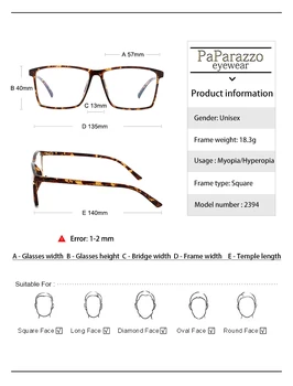 TR90 Ultralight Náměstí Krátkozrakost Brýle Transparentní Rám Předpis Flexibilní Grade Brýle Rám Ženy Muži oculos de grau