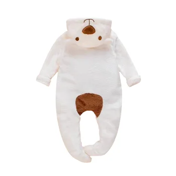 2020 nově narozené Roztomilý medvěd Novorozeně dupačky kostým Chlapec, Dívka, Oblečení Dlouhý Rukáv Hoddies Baby Romper Podzim Zimní Oblečení 0-18M