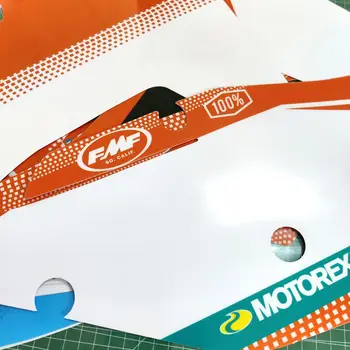 Plně Grafické Obtisky Samolepky Motocykl Pozadí 3M Pro KTM EXC EXC-F 125 250 300 450 530 2008 2009 2010 2011
