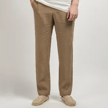 2020 summer nový Čínský styl vysoce kvalitní pevné barevné prádlo pánské propnutá volné ležérní kalhoty obchodní ležérní pánské kalhoty
