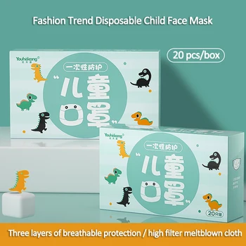 Roztomilý Obličej Masku Dítě Masku Módní Tištěné Jednorázové Masky 3 vrstvy maska na obličej Dítě Maska Proti Prachu, Bílá Maska