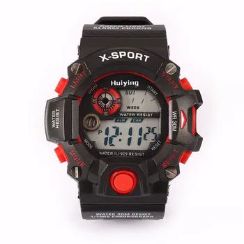 Nové Horloge Dámy Sportovní Hodinky LED Vojenské Silikonové Vodotěsné 3Bar Relojes Hombre Digitales v Modrá Šedá Oranžová Červená Žlutá