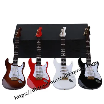 Osobní Mini Guitar model Miniaturní Elektrická Kytara Model Replika Domeček pro panenky Příslušenství Přizpůsobené Mini Hudební Nástroj
