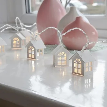 LED Girlanda Dřevěného Domu String Světla LED Víla Lásky, Světla 10LED Místnosti Řetězec Žárovky Zahrada Svatební Party Holiday Home Dekorace