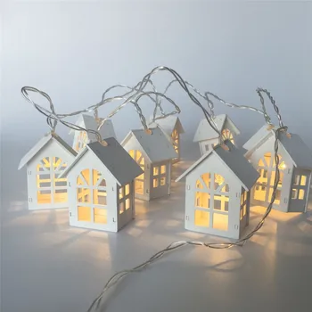 LED Girlanda Dřevěného Domu String Světla LED Víla Lásky, Světla 10LED Místnosti Řetězec Žárovky Zahrada Svatební Party Holiday Home Dekorace