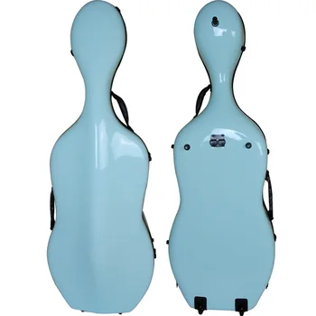 Kvalitní Silný Laminát 4/4 Velikost Azurová Cello Bag Ideální Provedení 2 Kola 4,5 Kg S 2 Luk Držáky 2 Ramenní Popruhy