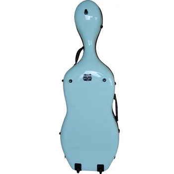 Kvalitní Silný Laminát 4/4 Velikost Azurová Cello Bag Ideální Provedení 2 Kola 4,5 Kg S 2 Luk Držáky 2 Ramenní Popruhy