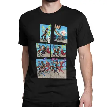 Vento Aureo Dance T-Shirt pro Muže Jojos Bizarre Adventure Anime Jjba Manga Vtipná Trička Kolem Krku T Košile Tisk Oblečení