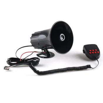 7 Zvuk 50W 12V Varování Alarm 120 db Siréna Air Horn Megafon Reproduktor s Mikrofonem Pro Auto, Motocykl, Auto, Náklaďák, Loď