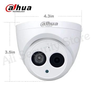 Dahua IPC-HDW4433C-4MP HD POE Sítě Starnight IR Mini Dome IP Kamera Built-in MiC Onvif CCTV Kamery, Vyměňte IPC-HDW4431C-