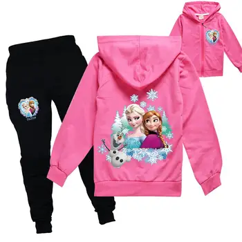 Disney Holka Do Roku 2020 Ležérní Zimní Svetr Oblečení Sety Frozen Elsa Anna Kawaii Holčičky Tepláková Souprava Dětské Oblečení