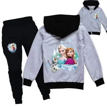Disney Holka Do Roku 2020 Ležérní Zimní Svetr Oblečení Sety Frozen Elsa Anna Kawaii Holčičky Tepláková Souprava Dětské Oblečení