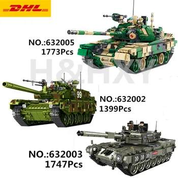 NA SKLADĚ společnosti DHL Panlos 632002 1399Pcs 632003 632005 Vojenského Tanku Typ 99 Hlavní Bitevní Tank Stavební Bloky, Cihly Tanky Model