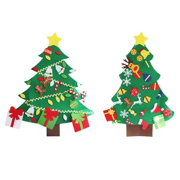 Děti DIY LED Cítil Vánoční Strom, Vánoční Dekorace pro Domácí Navidad 2021 Nový Rok, Dárky, Vánoce Santa Claus Vánoční Ozdoby