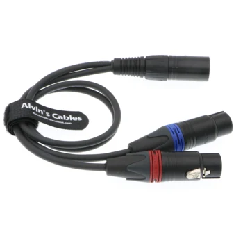 Alvin Kabely ARRI Kamery Dual Track Audio Signálový Kabel XLR 5 Pin Samec na 2 XLRs 3 Pin Female