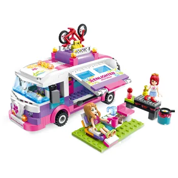 Nejlepší 319Pcs City Girls Princess Výlet Autobusem Auta, Stavební Bloky, Sady Cihly Model Děti Klasické Hračky, Kompatibilní s Přáteli