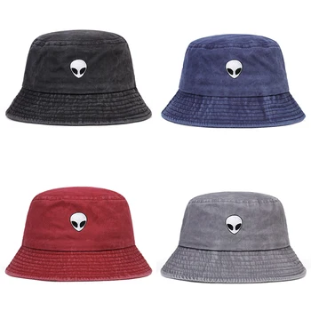 Módní letní bavlna Prát rybář klobouk CIZÍ Vyšívané kbelík klobouky venkovní muže a ženy, sluneční klobouky, hip hop panama klobouky