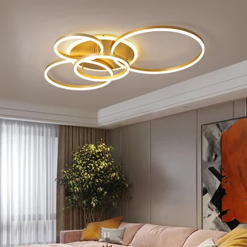 2020 Nové led stropní světlo golden kolem AC110-220V pro domácí dekoraci lustre de plafond pro 10-15square metrů