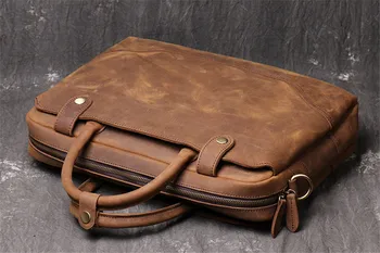 PNDME retro vysoce kvalitní originální kožené pánské dámské aktovky jednoduché obchodní hovězí kůže messenger tašky office velký notebook taška
