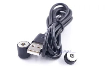 2 ks Power nabíjecí Kabel USB a Male Konektor na Magnet odpružené Pogo Pin 2 Pin 1 Metr 2 Úhlový Adaptér cíl PCB Soderová