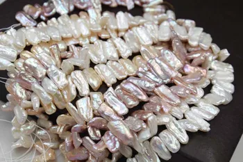 12X16mm Velkoobchod přírodní Sladkovodní Jasné světlo strip barokní perly, korálky
