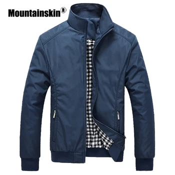 Mountainskin Podzimní Kabáty Pánské Bundy 5XL Ležérní Solid Pánské Outerwears Slim Fit Mužské Bomber Bundy Značky Oblečení SA316