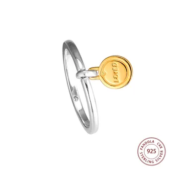 Medailon Lásky Prsten 925 Sterling Silver Shine Svatební Zásnubní prsten pro Ženy anillos mujer Doprava Zdarma