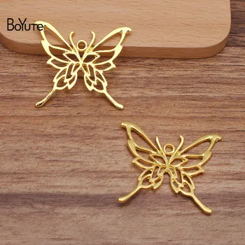 BoYuTe (50 Ks/Lot) 41*35MM Kovové Slitiny Přívěsek Motýl Materiálů Vintage DIY Ručně vyráběné Šperky, Doplňky Velkoobchod