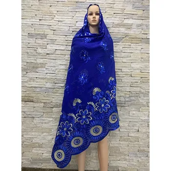 Prosince Nové Africké Ženy Šátek Bavlna, Velký Květ Výšivky Muslimské Ženy Šály Modlit Islámský Hidžáb Šátek EC218
