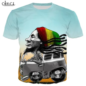 Tee Men T Shirt 3D T-Shirt Tričko Pánské Tričko Fitness Sport Bob Marley Tisk Rock, Hip Hop, Reggae Tvůrce Oblečení Vtipné Trička