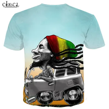 Tee Men T Shirt 3D T-Shirt Tričko Pánské Tričko Fitness Sport Bob Marley Tisk Rock, Hip Hop, Reggae Tvůrce Oblečení Vtipné Trička