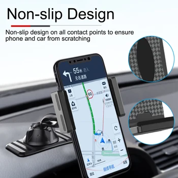 Fimilef Univerzální Auto Držák Telefonu HUD 360 Stupňů Otočný Auto Palubní desky Mobilní Telefon Držák Pro iPhone 11 Samsung Xiaomi 9 10