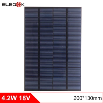 ELEGEEK 4.2 W 18V DIY Solární Polykrystalický PET + EVA Vrstvené Mini Solární Panel pro Solární Systém a Zkušební 200*130mm
