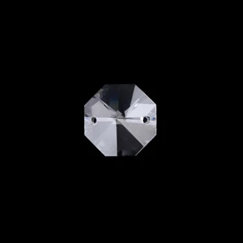 14mm 50ks 2 Otvory Jasné Barvy Octagon Korálky Pro Lustr, Girlandy Prism Díly S K9 Crystal