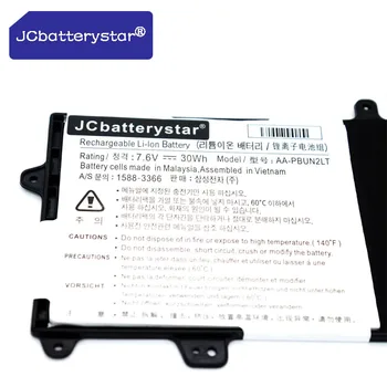 JCbatterystar Nové Originální 7,6 V 30Wh AA-PBUN2LT AA-PBUN2QT laptop baterie pro Samsung 900X3L-K01 900X3L-K04 NP900X3L-K02CN